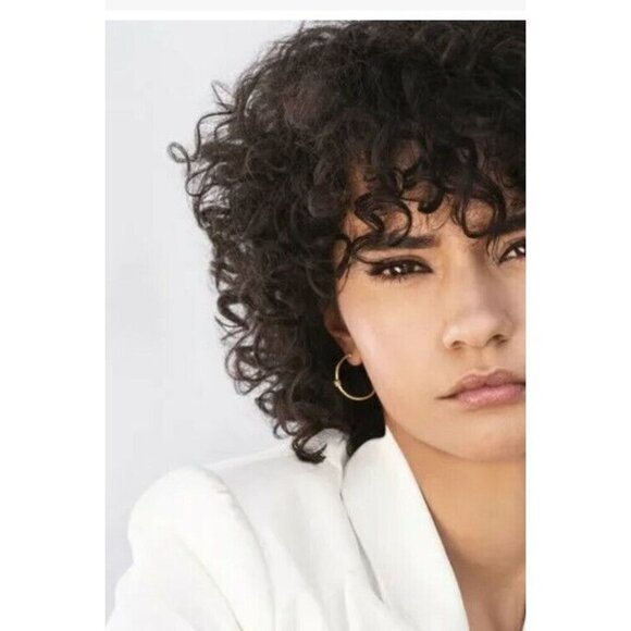 Marrin Costello Mystique Hoops Topaz Gold-Plated Sterling Silver Classic Mature - Picture 2 of 7